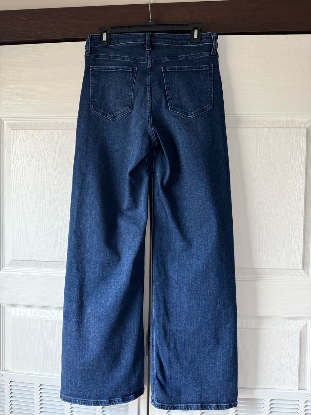 Quince Bella Stretch Wide Leg Jean Deep Sea Blue Womens Size 29/32 - Picture 2 of 13